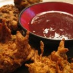 Veg Pakoras (with tamarind sauce)